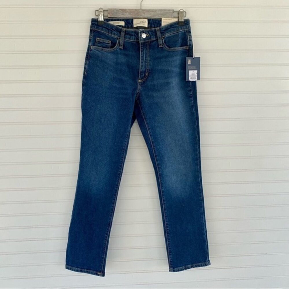 Universal Thread Straight Jeans Size 0 High Rise Vintage Stretch Dark Wash Denim